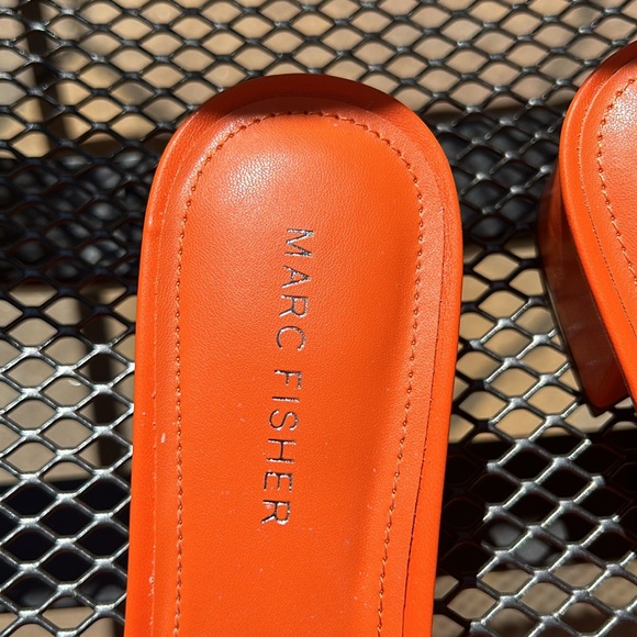 Orange basket weave slides mules - Picture 3 of 7